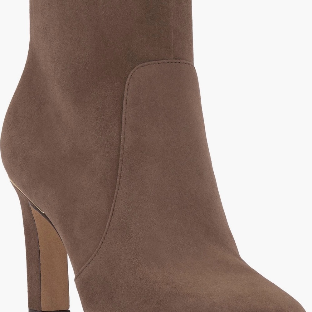 Vince Camuto Greer Almond Toe Bootie - Toasted Taupe Torsue - Size 6